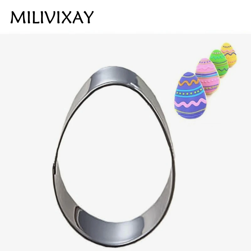 MILIVIXAY 1 шт. пасхальное яйцо в форме печенья резак из нержавеющей стали десерт