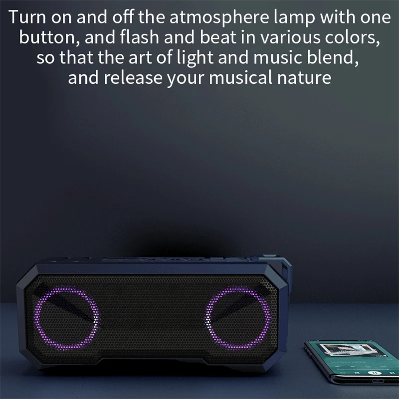 

Wireless LED Speaker Portable Bluetooth Speaker, Subwoofer Stereo, Can Be Used As a Power Bank