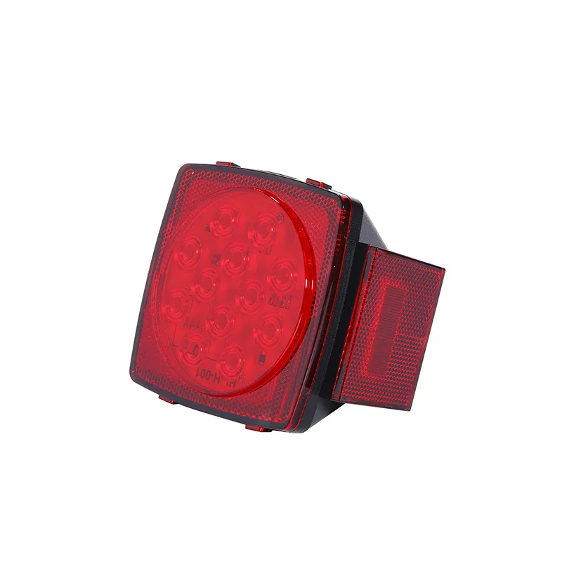 

Trailer Taillight Led Side Light Bracket Wire Harness with Reflective Strip Kit HL-H-004-2
