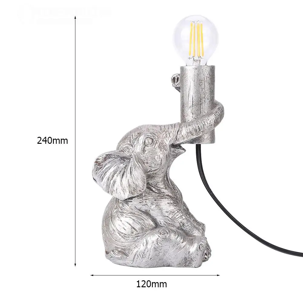 

Animal Elephant LED Wall Lamp E12 Light Bulb Home Aisle Living Room Decor