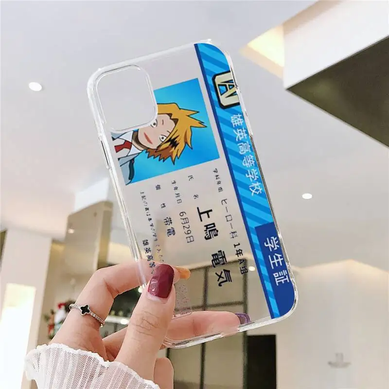 

My Hero Academia Midoriya Phone Case Transparent soft For iphone 5 5s 5c se 6 6s 7 8 11 12 plus mini x xs xr pro max