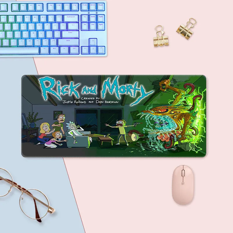 

700x300 Popular Cartoon Comics Anime Rick Morty Creative Fun Humor Pattern Printing Mouse Pad Computer Game Rubber Pad