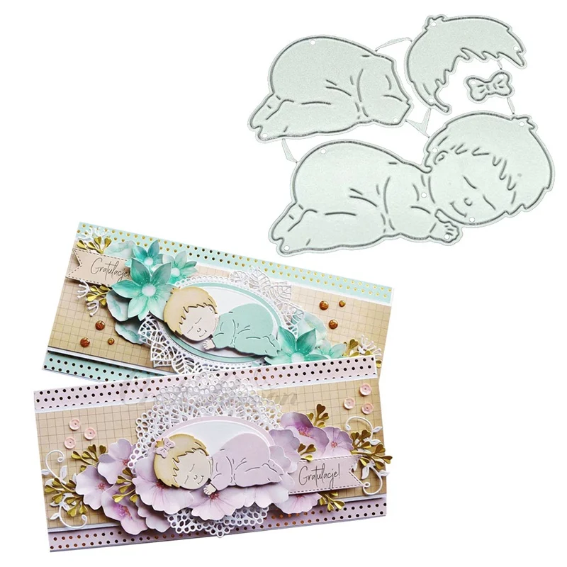 Sleeping Baby Metal Cutting Dies Craft Stamps Die Cut Embossing Card Making Stencil Frame | Дом и сад