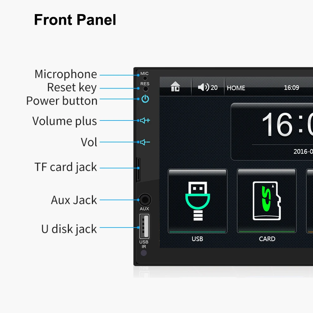 Автомагнитола 2din автомагнитола carplay Полноэкранный сенсорный экран