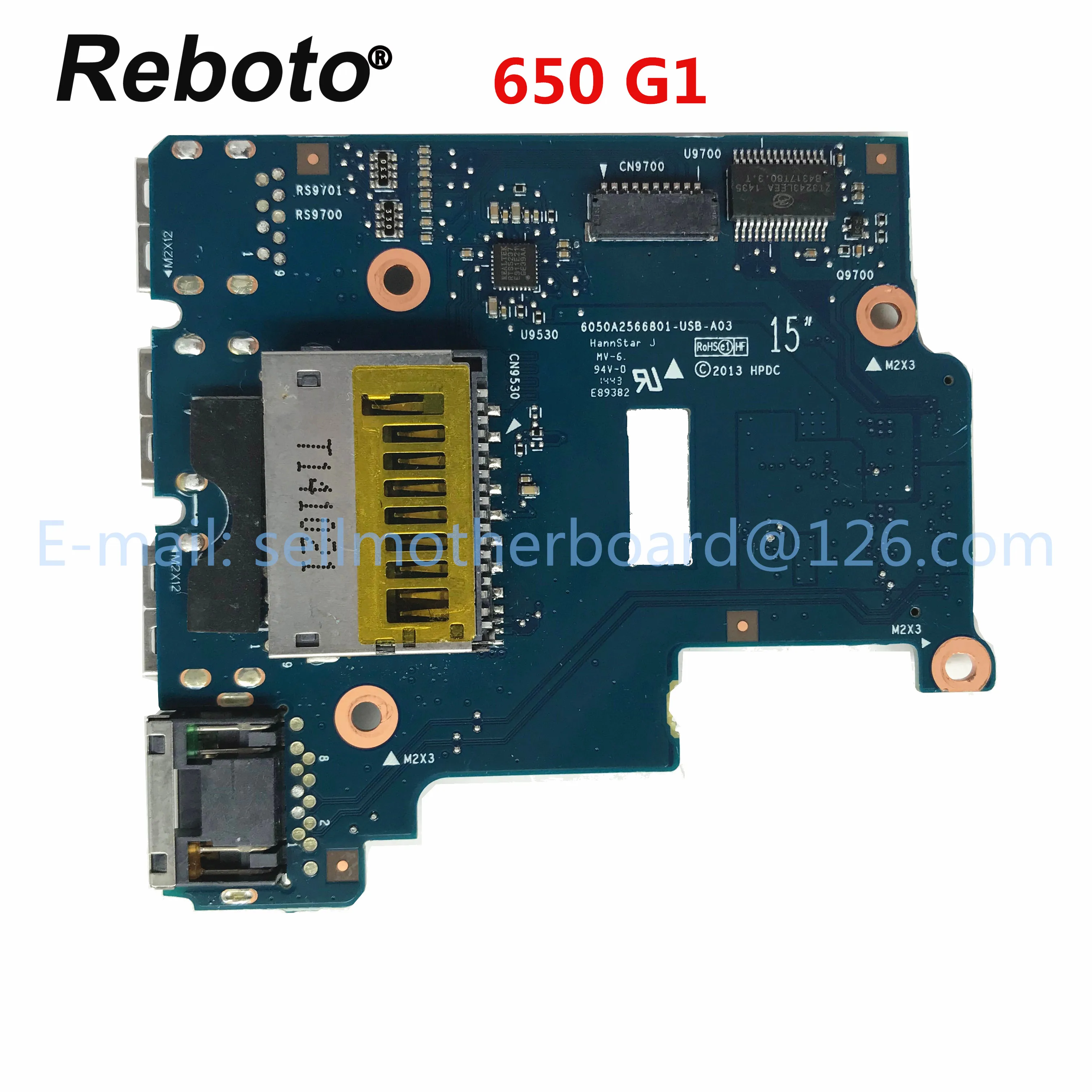 Оригинальный Для HP Probook 650 G1 карта для ноутбука считыватель Ethernet USB порт плата