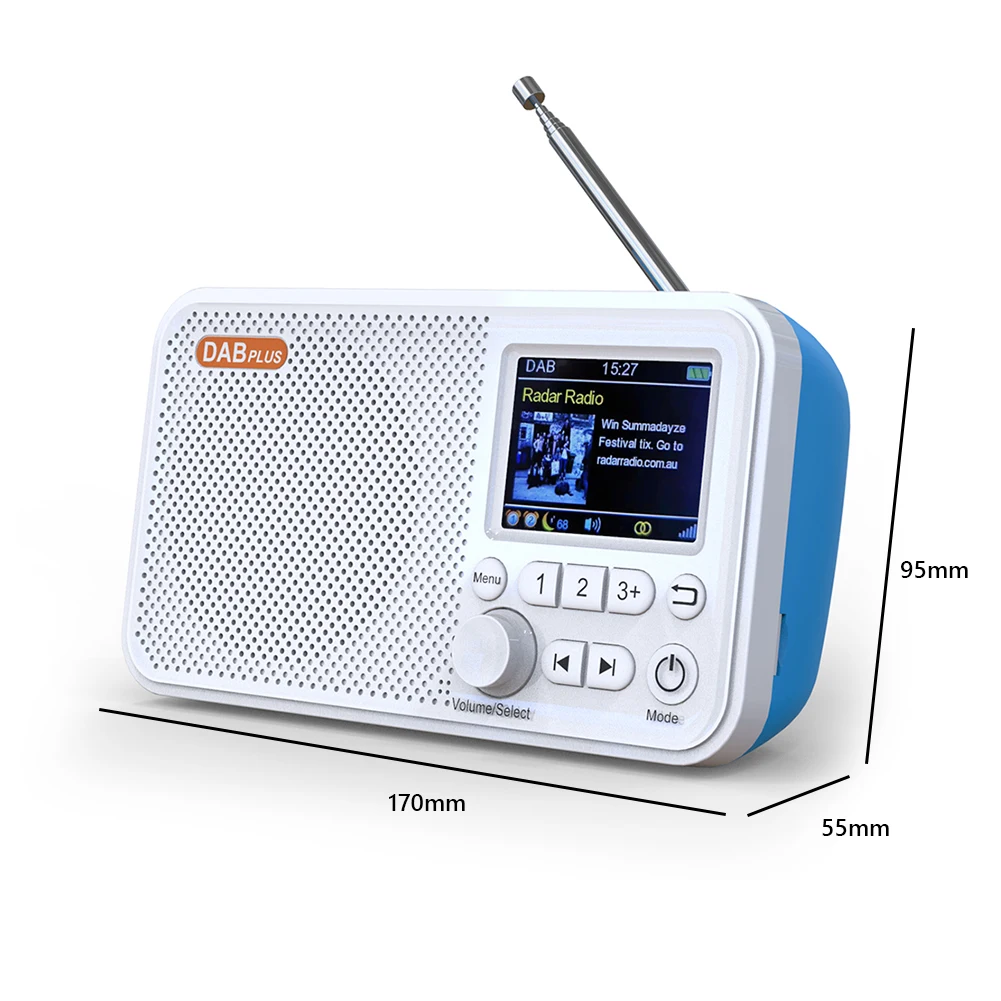 Десктопный будильник с ЖК-экраном 2,4 дюйма и функцией вещания DAB DAB+ FM Bluetooth-совместимого радиоприемника MP3-плеера для Европы.