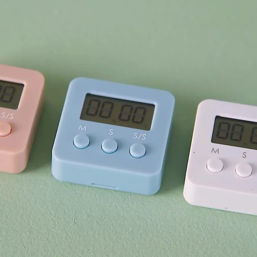 

LCD Digital Timer Reminder Countdown Stopwatch Alarm Kitchen Learning Time Manager Cooking Alarm Clock Mini Cute Electronic