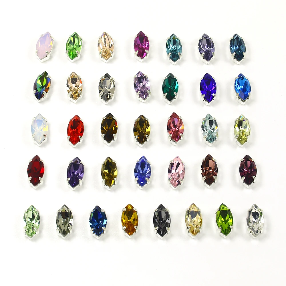 10*5 мм искусственный кристалл разы s с зажимами пришивные стразы аппликации