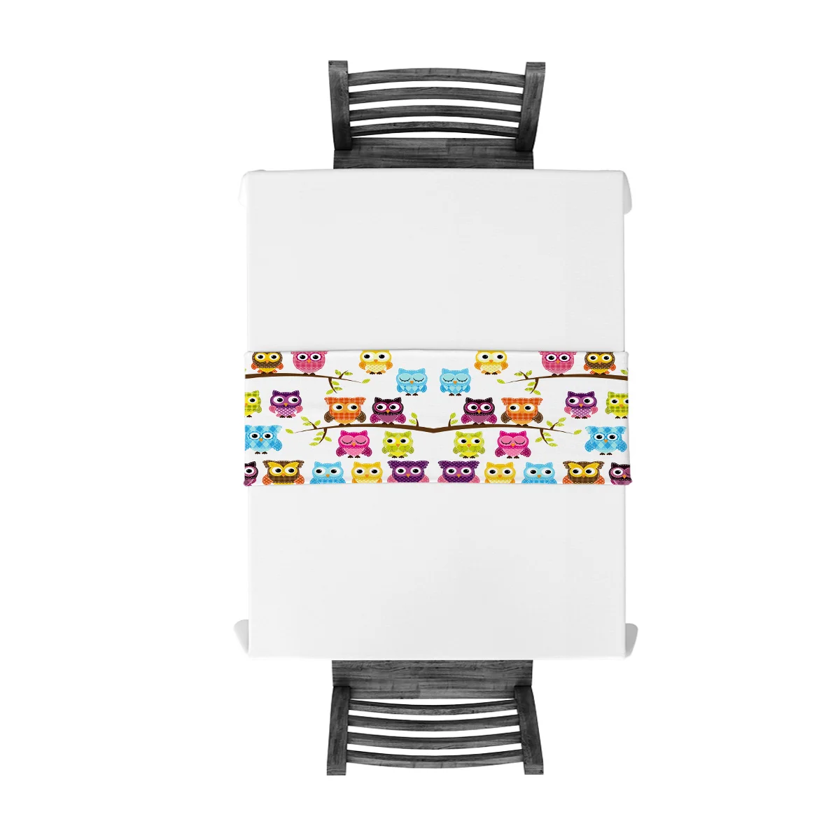 Cartoon Owl Animals Table Runner Kitchen Decor Flag Tablecloth Placemat Hotel Home Festival Decoration Runners | Дом и сад