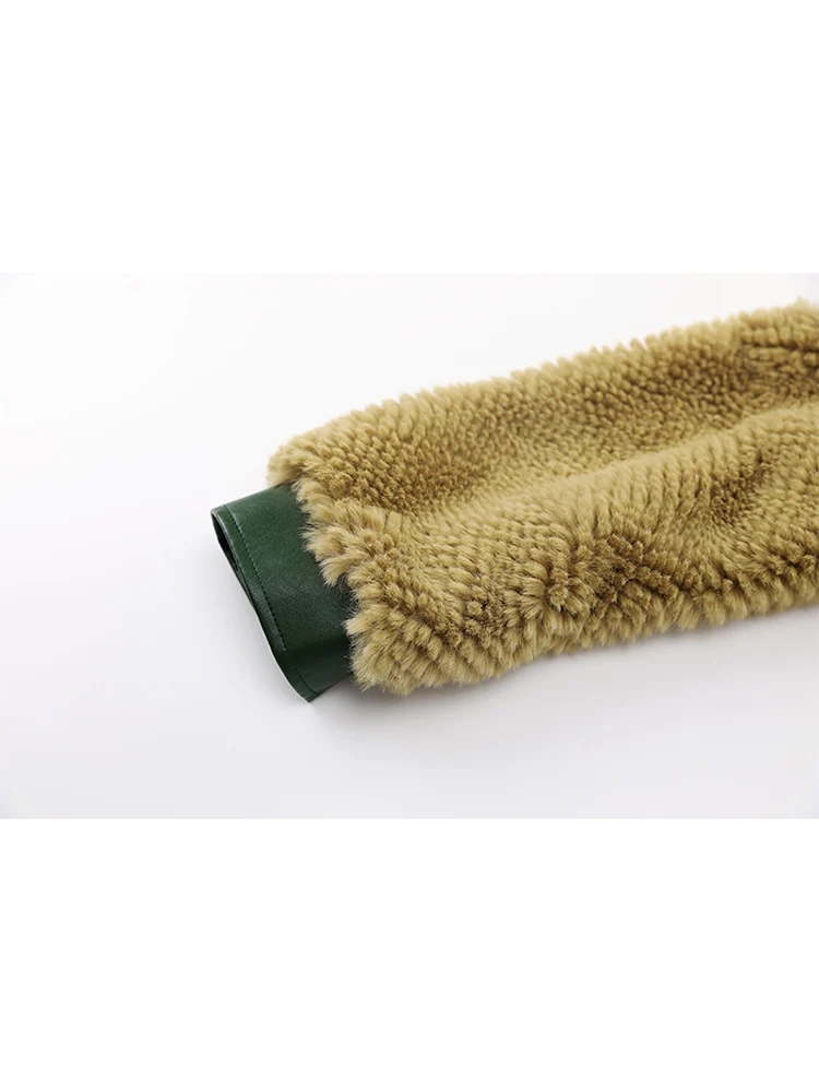 Модная куртка из меха норки пальто для женщин Лоскутная с круглым воротником и