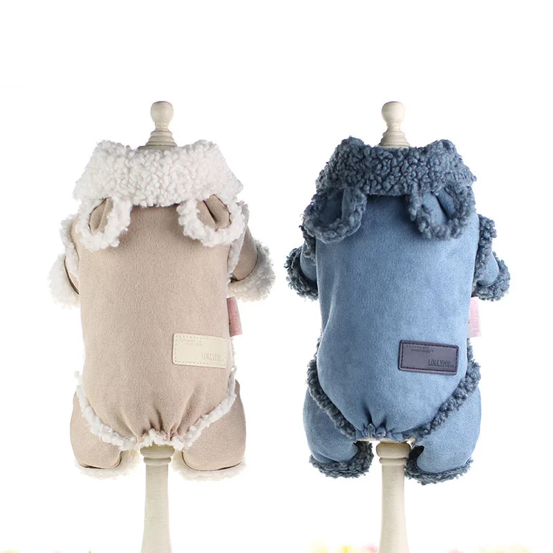 Осенняя и зимняя супер теплая одежда из замши утолщенная для домашних животных