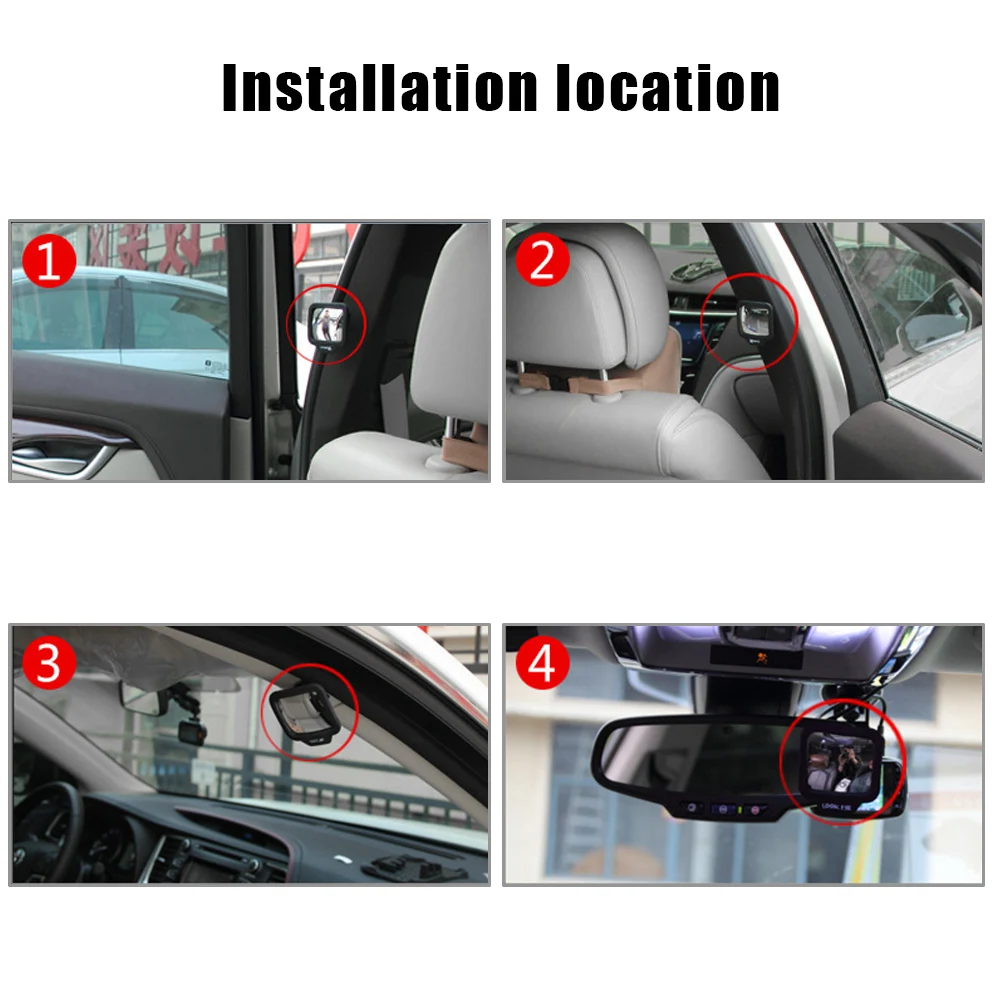 Зеркало заднего вида для слепых зон Парковочное зеркало регулируемое на 270