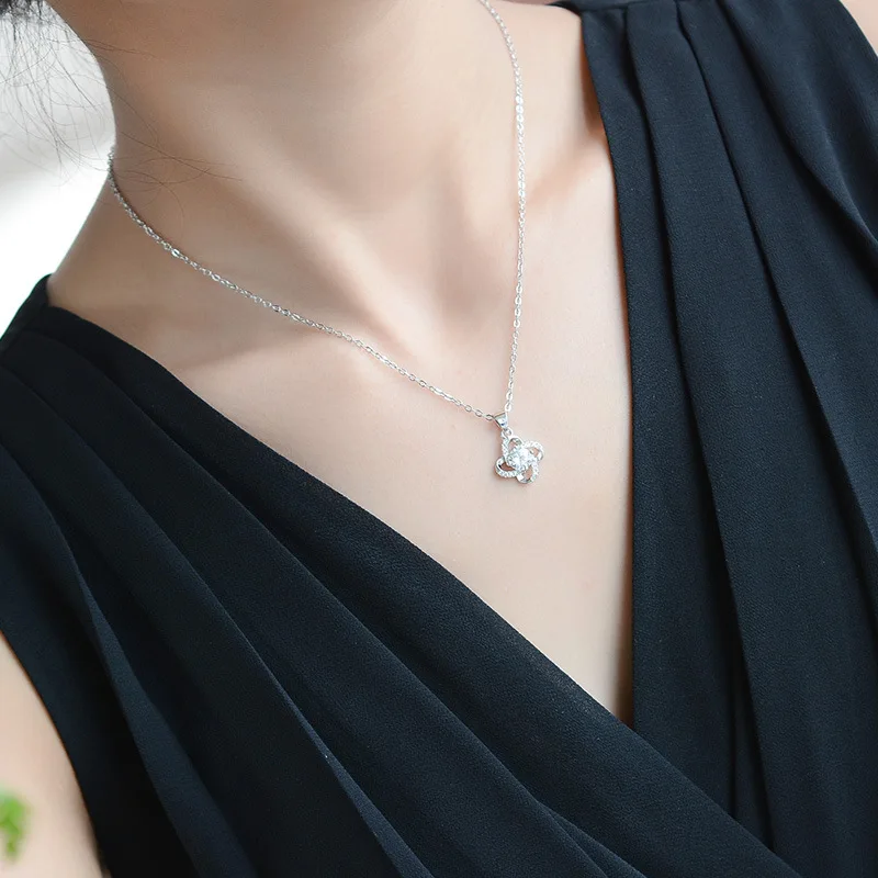 Геометрической формы 925 стерлингового серебра воротник ожерелья