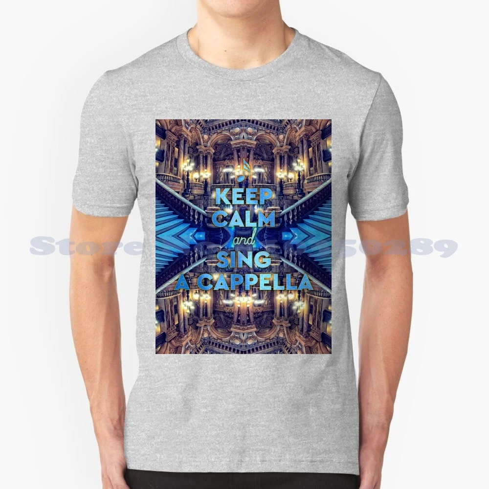 

Винтажная модная футболка с надписью Keep Calm And Sing A Cappella Opera Paris, надпись Keep Calm And Sing A Cappella Palace Opera House