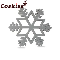 coskiss 1pcs baby teether snowflake christmas silicone teetherinfant food grade teething care chew teething toy baby teether