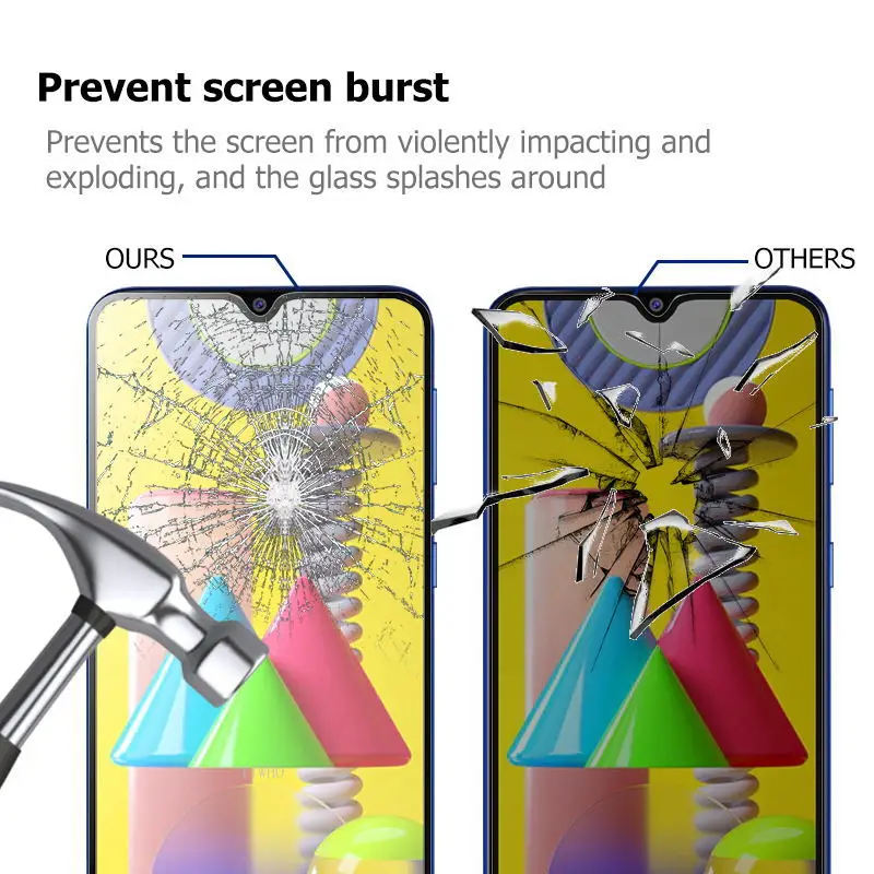 Защитное стекло 2 в 1 для Samsung M31 защитная пленка экрана и объектива камеры Galaxy M 31