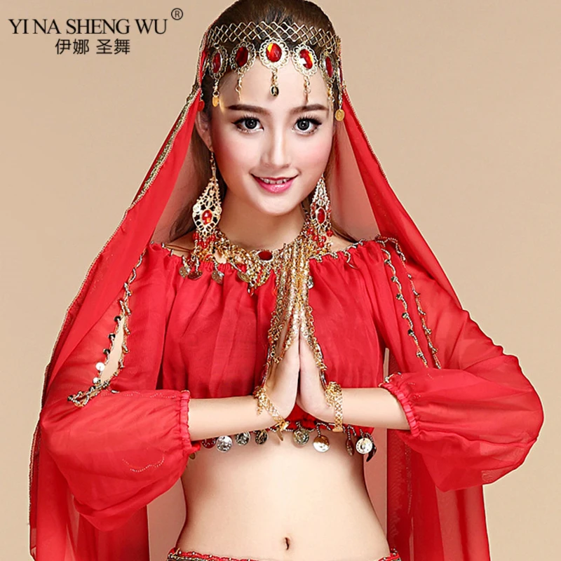 Сари индийская Одежда Для Болливуда костюмы топ 2 стиль танец живота для женщин