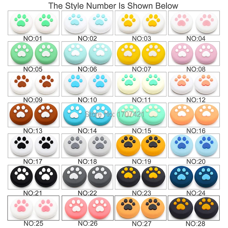 4 шт. силиконовые аналоговые джойстики с кошачьими когтями ручки Обложка для