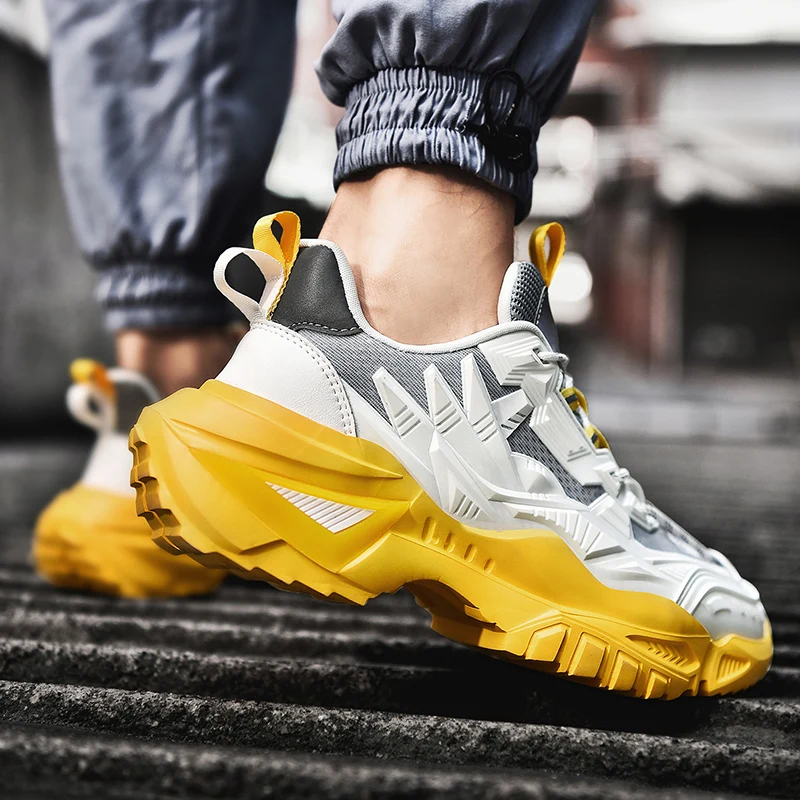 

Designer Chunky Sneakers Men Platform Shoes Fashion Street Style Casual Trend Sport Male Trainers Tenis Masculino Sneakers Men