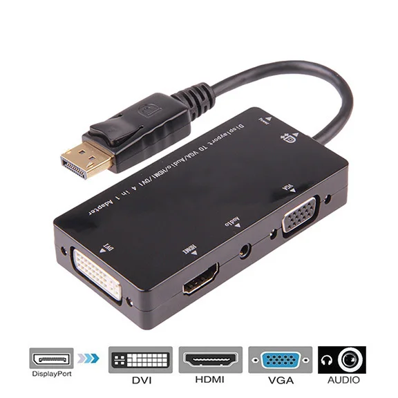 Аудиоадаптер 4 в 1 DP/HDMI VGA DVI 
