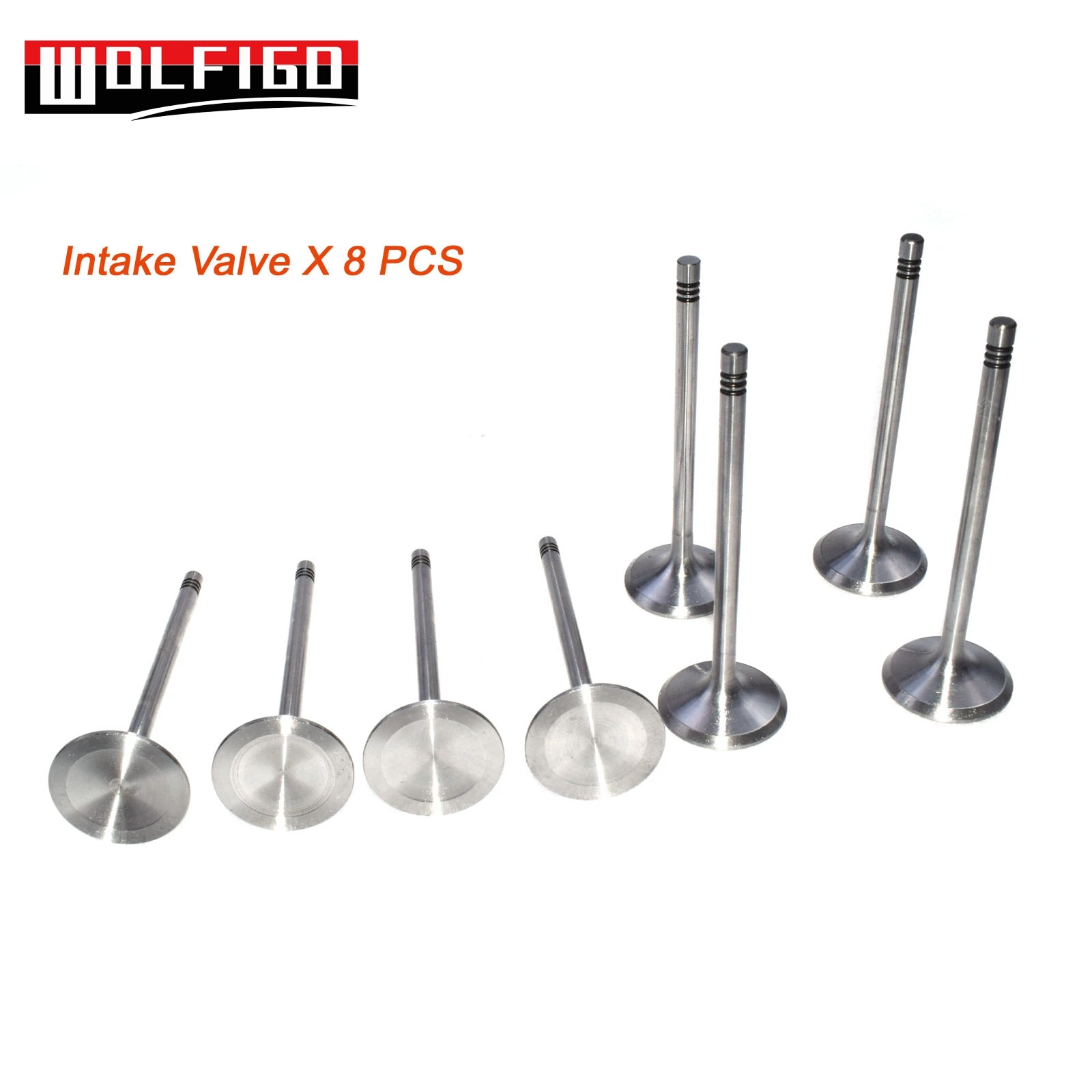8PCS Intake WOLFIGO Впускной Выпускной клапан и шток сальник для VW Golf G-TI тигуан Жук AUDI 06D109601M, 06D 109 601 M, 06D109611H, 036109675A - Цвет: 8PCS Intake