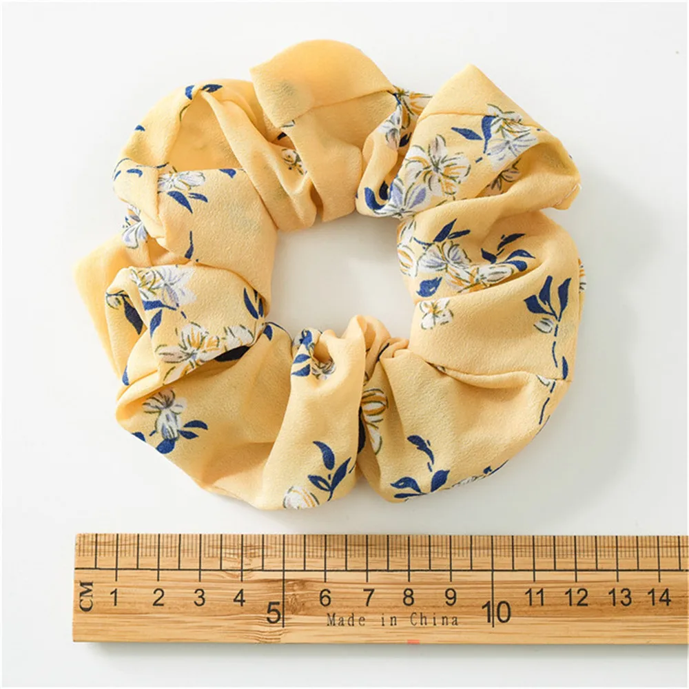 Женский хвостик для волос с цветочным рисунком аксессуар на лето 2019|Заколки