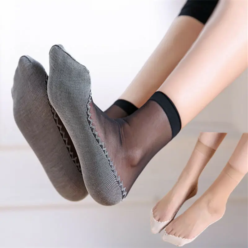 

1 Pairs Women Ultra Thin Elastic Silk Girl Short Casual Summer Ankle Anklets
