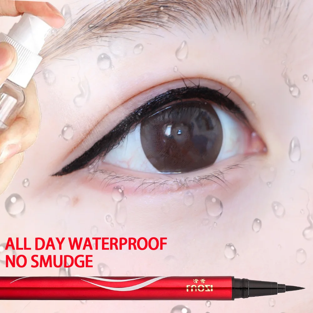 

Жидкая подводка для глаз насыщенный черный повседневный водонепроницаемый и не размазывающий Макияж Косметический Матовый жидкий коричне...