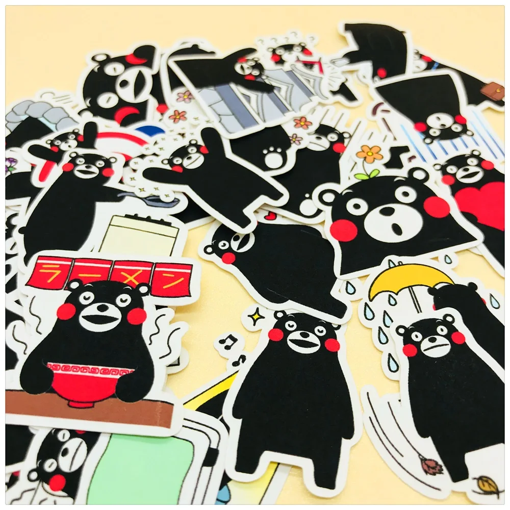 35 шт./упак. 2019 мультфильм японский милый черный наклейка с медведем набор для