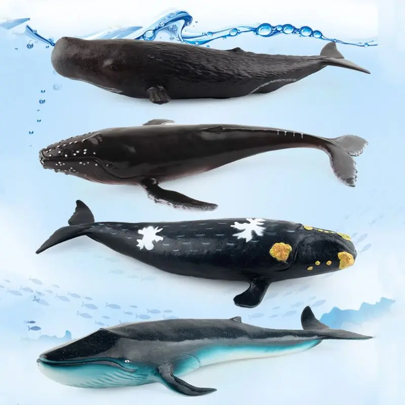 

Sea Life Sperm Whale Realistic Hand-Painted Toy Figurine Model Birthday Gifts 24BE