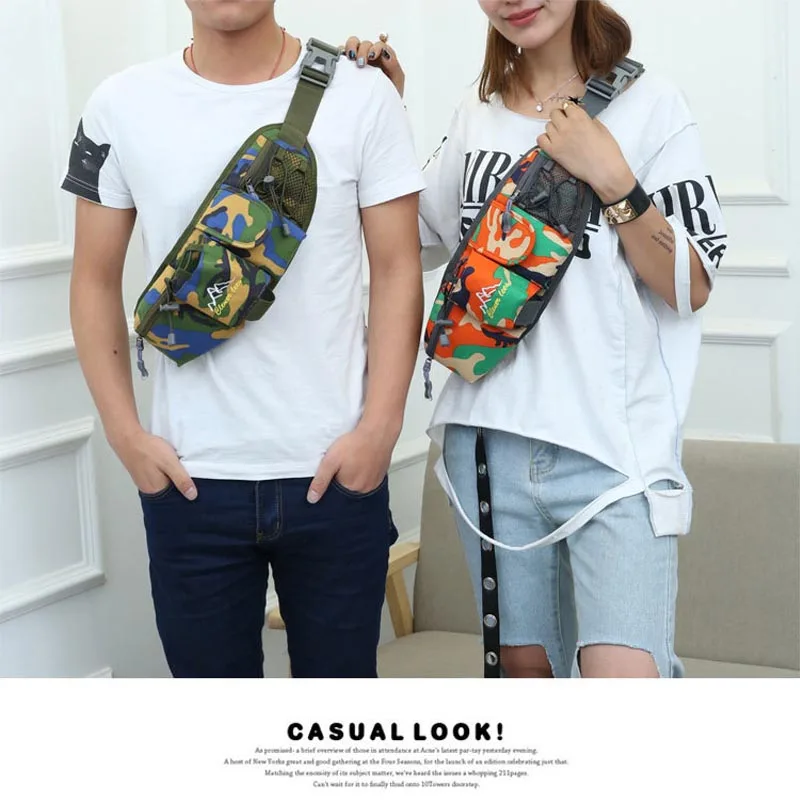 

Military fans outdoor sports bag Women's running bag with Leisure mountaineering riding camouflage waist bag 099