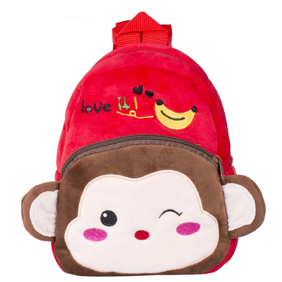 Jardim de Infância Crianças dos Desenhos Animados de Pelúcia Mochila de Viagem Crianças do Bebê das Crianças Bolsa de Escola Bonito Novo Macio Macaco Meninos Meninas Estudantes