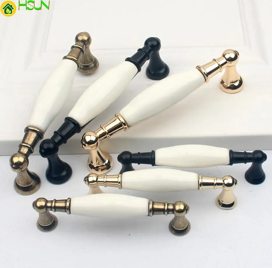 3 75 'Ƌ'' керамический выдвижной ящик ручки комод тянет золото античная