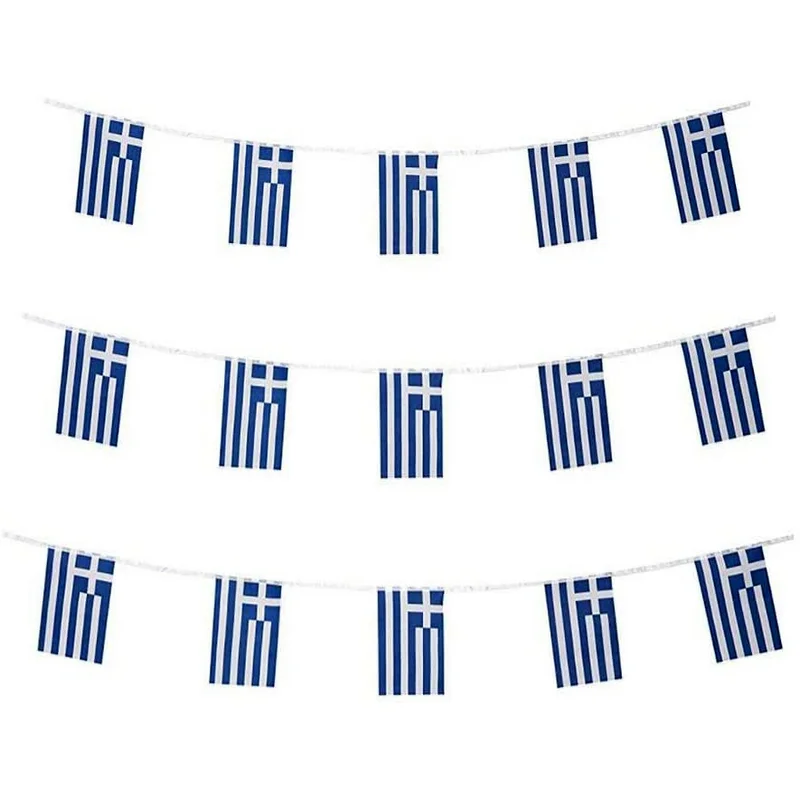 

ZXX Бесплатная доставка, флаг Греции, флаг 14 * 21 см, 20 шт., 5 м, полиэстер, маленький, флаг Греции, строка, флаг, открытый греческий мир, баннер стра...