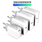 Адаптер питания PDQC3.0, 100 Вт, кабель E-Mark Type-C для iPhone 12 Mini 12 Pro MAX MacBookiPad Air Lenovo, 87 Вт65 Вт45 Вт30 Вт