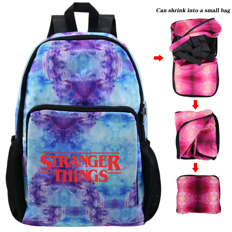 Странные Вещи печатаются Женщины Мужчины Рюкзак уличные дорожные сумки для