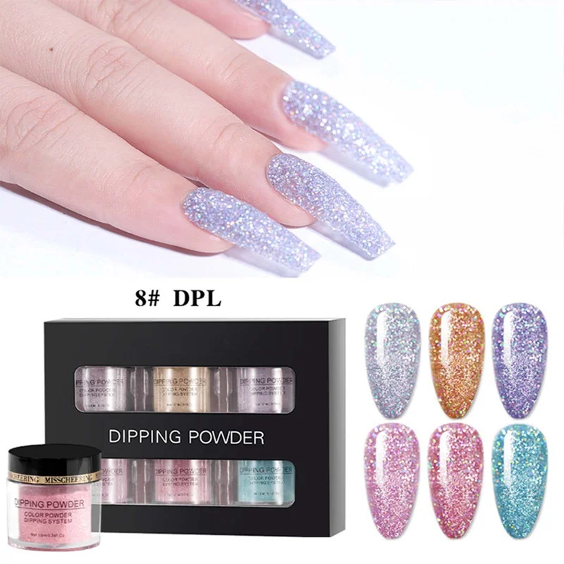 

Dip Nail Powders, Gradient Holograpics Dipping Glitter Decoration, Longer lasting Nail powders, Natural Dry Without