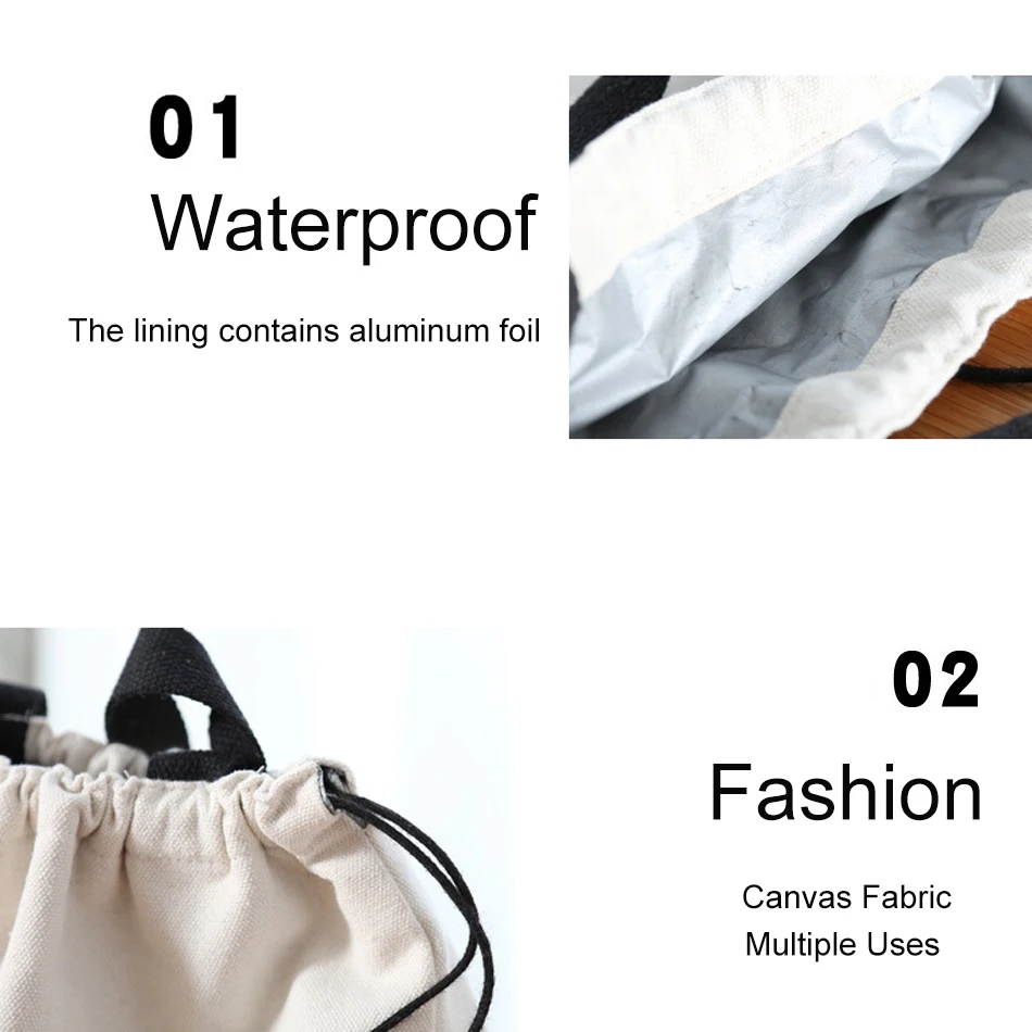 

Canvas Grocery Shopping Bags, with Handles, Waterproof Reusable Bags, Cloth Grocery Tote Bags, Creative Designs, Modern Style