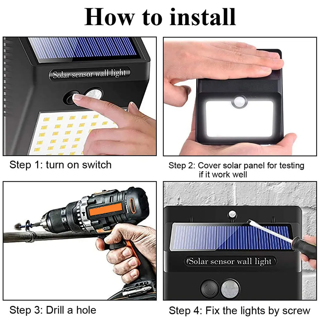 

Cheap Street Lights Solar Wall Lamp, Led Outdoor Courtyard Induction Lamp, Integrated Waterproof Outdoor Garden New Projector