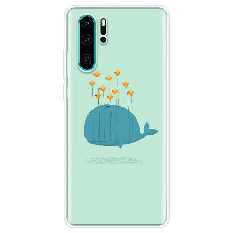 Ocean Whale Shark Swimming Phone Case For Huawei Honor 10 Lite 9 20 Y5 Y6 Y7 Y9S P Smart Z 8S 8X 9X 8A Pro 7X 7A 10i Cover Coque images - 6