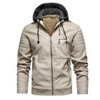 2020 мужская кожаная куртка с капюшоном, мотоциклетная куртка из искусственной кожи, мужские флисовые теплые осенне-зимние кожаные куртки, пальто, мужская куртка MY221