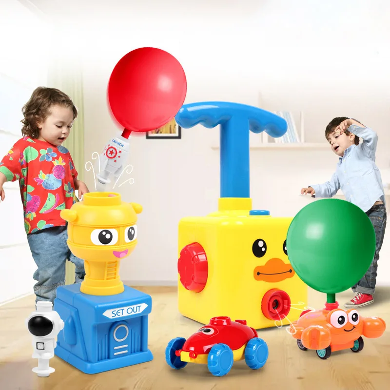 

2021 New Power Balloon Car Toy Inertial Power Balloon Launcher Education Science Experiment Puzzle Fun Toys for Children Gift