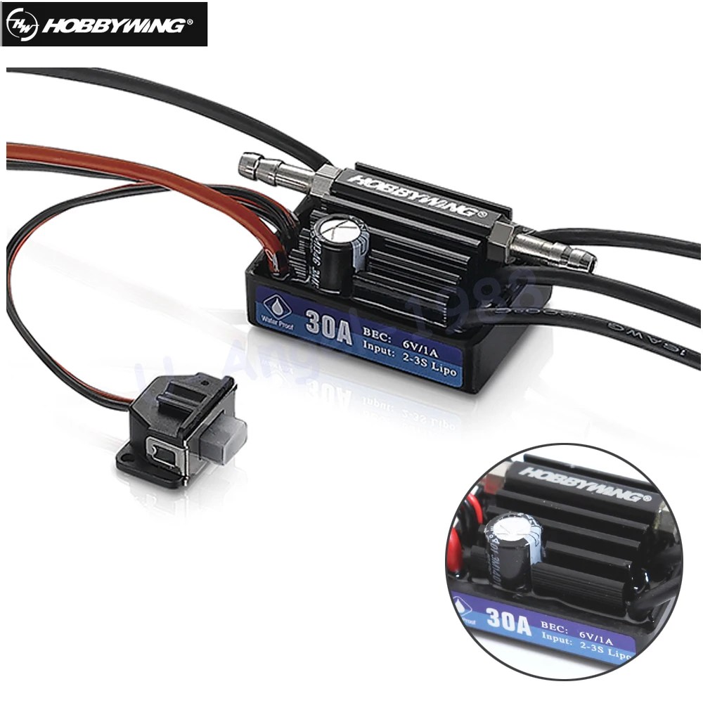 

Hobbywing SeaKing V3 Waterproof 30A/60A Lipo Speed Controller 6V/1A 6V/2A BEC Brushless ESC for RC Racing Boat