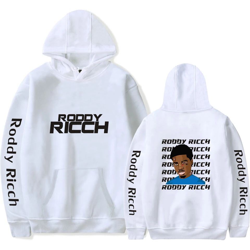 Толстовка Rapper RODDY RICCH уличная одежда Модный пуловер с капюшоном в стиле хип-хоп