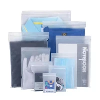 100pcs cpe frosted plastic zip lock bag retail reclosable zipper storage bag for office supply clothes book pack pouches