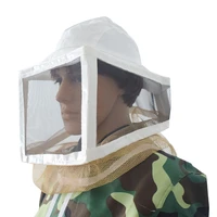 protective full face hat beekeeping suits protective fiber beekeeper tool sting less binding square folding veil