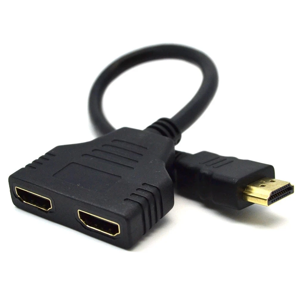Переходник-разветвитель HDMI 1 вход 2 выхода штекер на HD 1080P для игр видео