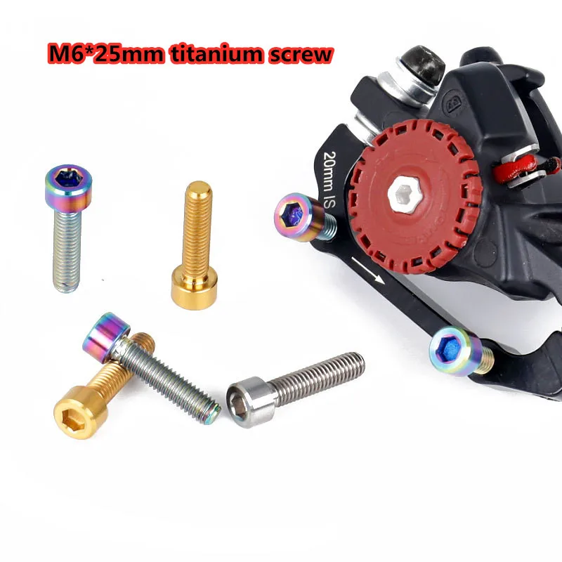 Гидравлический Тормозной кронштейн для горного велосипеда M6 * 25 мм титановый