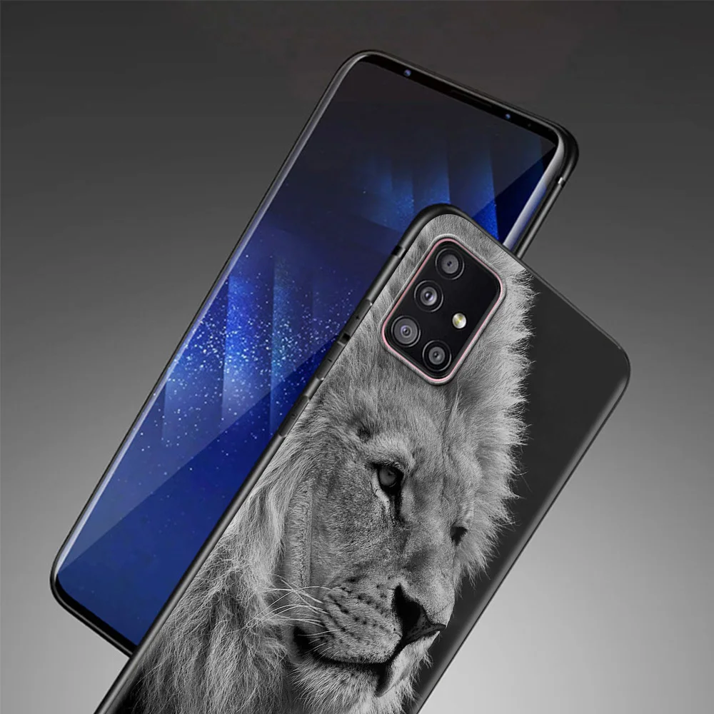 

Phone Case For Samsung Galaxy A72 A32 A42 A91 A71 A51 A41 A31 A21 Soft Cover Black Capa TPU Back Brave Lions