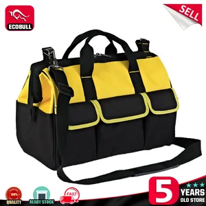 Многофункциональная ремонтная сумка 600D, водонепроницаемая сумка для инструментов электрика, на одно плечо, из ткани Оксфорд, большой вместимости, 17 дюймов